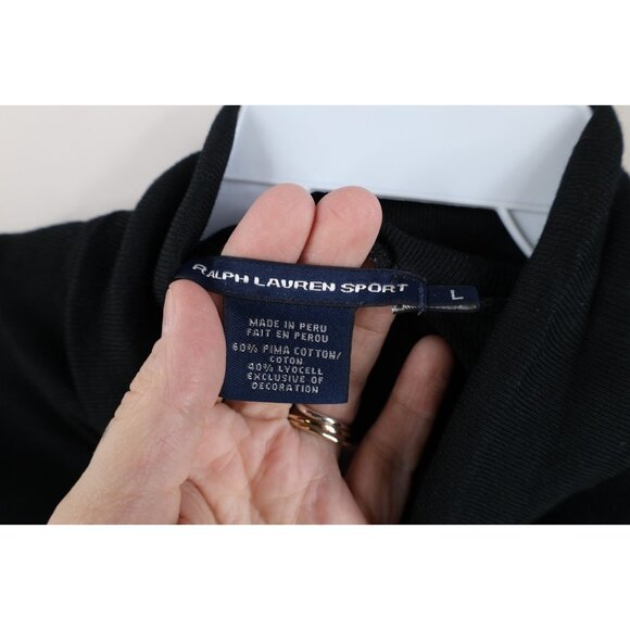 Vintage 90s Ralph Lauren Womens Large Distressed Thermal Knit Turtleneck T-Shirt - Picture 9 of 14